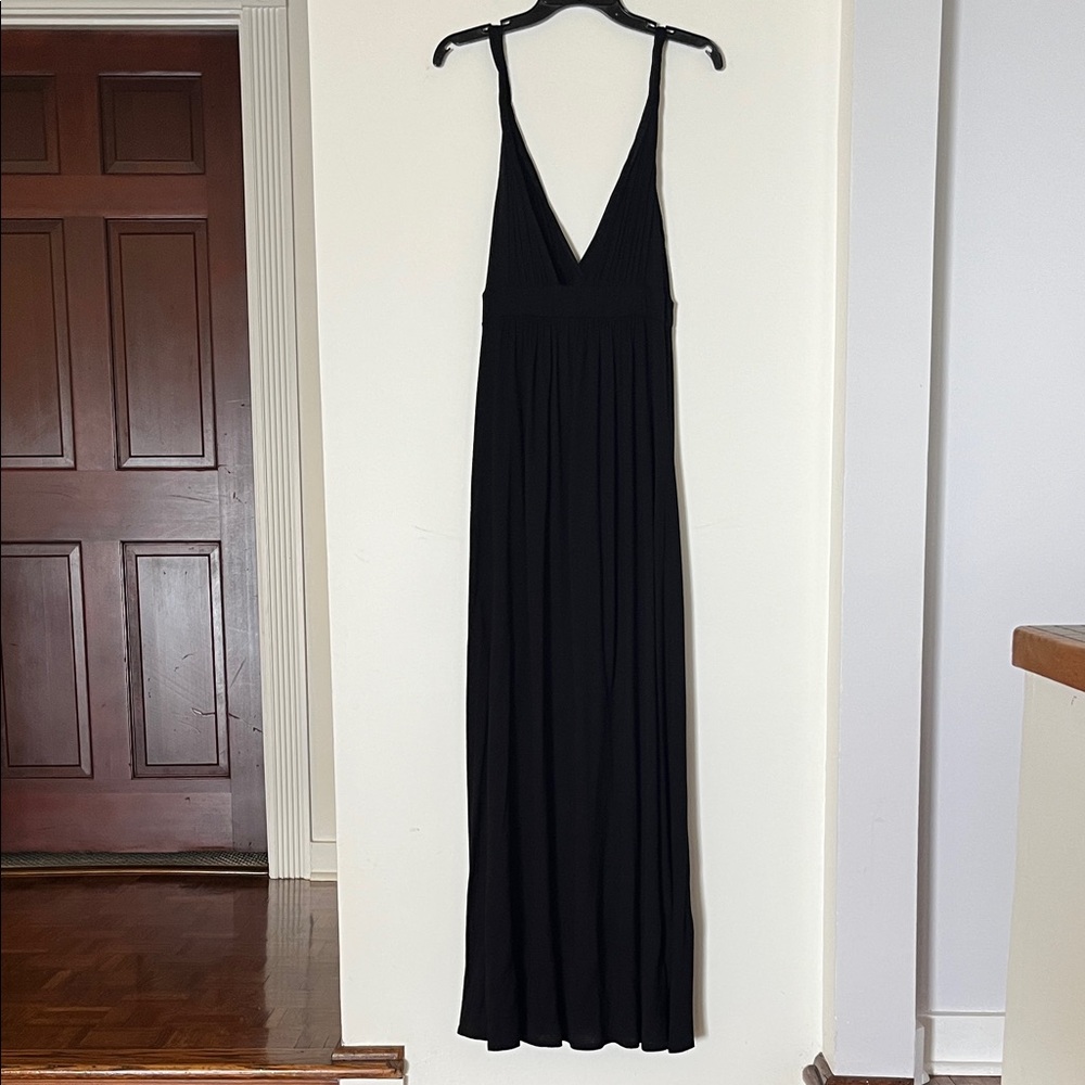 🖤✨ Matty M Black V-Neck Maxi Dress – Twisted Spaghetti Straps – Size Medium ✨🖤